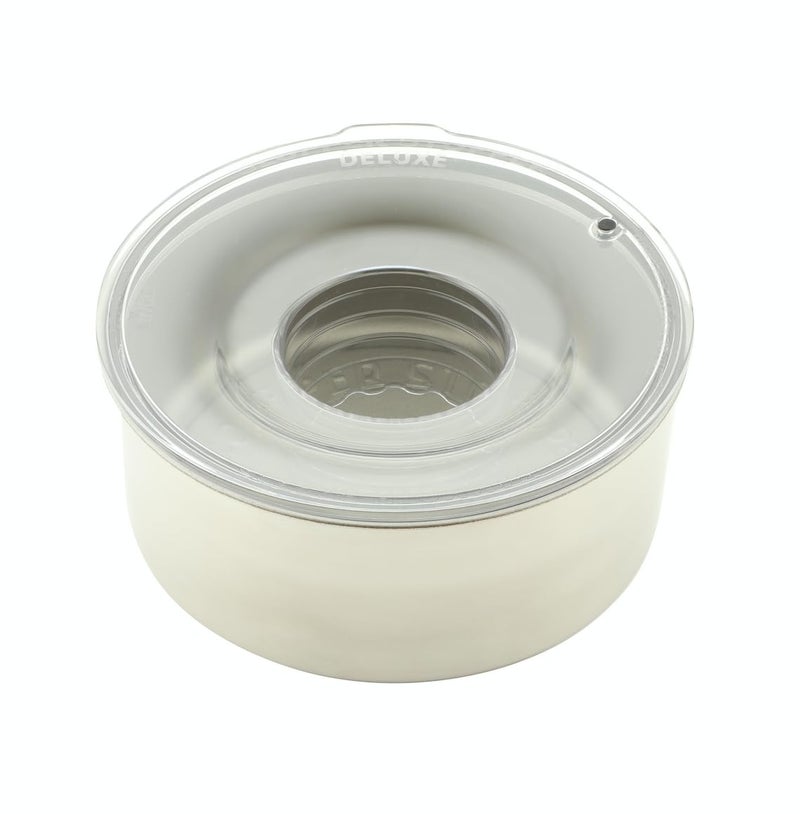Slopper Stopper Dripless Water Bowl, Stainless Steel Units, 1 Gallon, 9.84â€ Dia (-Mammoth Breeds 130-200+ -Titanium Bowl(1 Gal) Unit) - Image 1